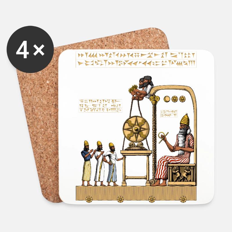 Anunnaki Tabletten - Untersetzer (4er-Set) - Weiß