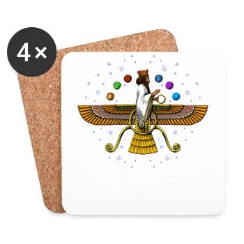 Anunnaki Symbol - Coasters (set of 4) - white - Front