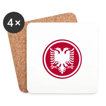 Albaner Laut Albanisch Albanien Geschenk - Untersetzer (4er-Set) - Weiß - Vorne