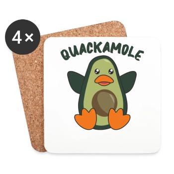 Avocado mignon avocat de canard avocat - Dessous de verre (lot de 4) - blanc - Devant
