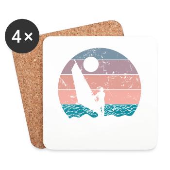 Voile Vacances à la mer - Dessous de verre (lot de 4) - blanc - Devant
