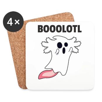 Boo Axolotl lovers cute animals for Halloween - Coasters (set of 4) - white - Front