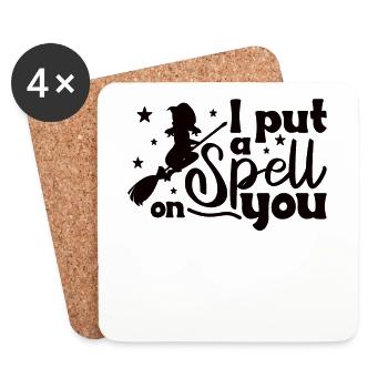 Halloween Witch Hocus Pocus I Put A Spell On You - Coasters (set of 4) - white - Front