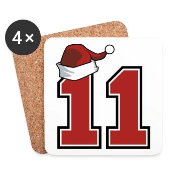 11 Number Christmas - Coasters (set of 4) - white - Front