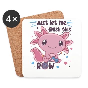 Axolotl knits for every knit and crochet friend - Coasters (set of 4) - white - Front