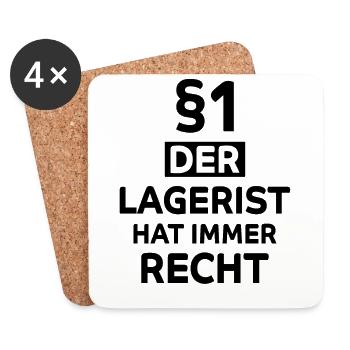 Lagerist Spruch Logistiker Stablerfahrer Geschenk - Untersetzer (4er-Set) - Weiß - Vorne