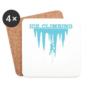 Ice Climbing Extreme Sports Ice Climbing - Coasters (set of 4) - white - Front