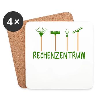 Rechenzentrum Informatik Garten Rechen - Untersetzer (4er-Set) - Weiß - Vorne