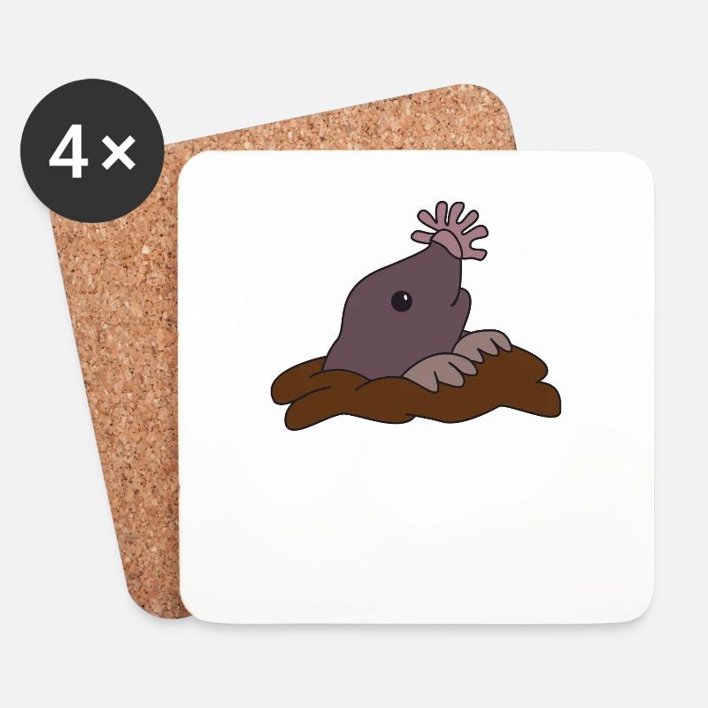 Star Mole Stars Mole Sweet Mole - Coasters (set of 4) - white