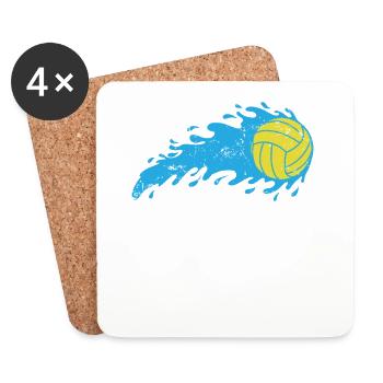 Wasserball Mannschaft Ballsport Hobby - Untersetzer (4er-Set) - Weiß - Vorne