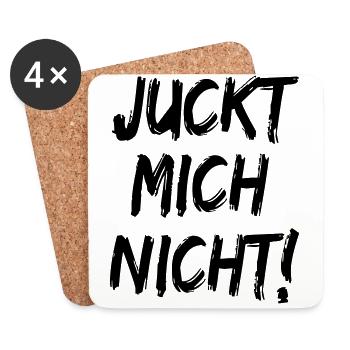 Juckt mich nicht Scheiss Egal - Untersetzer (4er-Set) - Weiß - Vorne