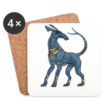 Egyptian Mythology Deity Set - Coasters (set of 4) - white - Front