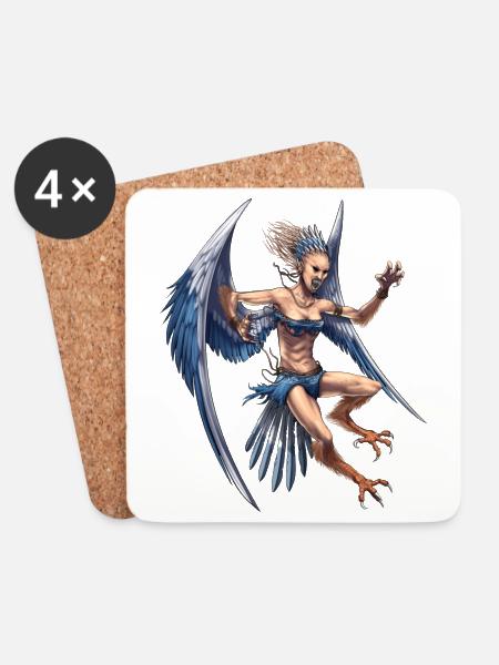 Griechische Mythologie Gottheit Harpyie - Untersetzer (4er-Set) - Weiß