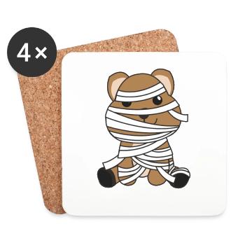Quokka Maman Quokka’s Happy Halloween - Dessous de verre (lot de 4) - blanc - Devant
