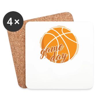 Jour de match Basketball Ball Sports America États-Unis - Dessous de verre (lot de 4) - blanc - Devant