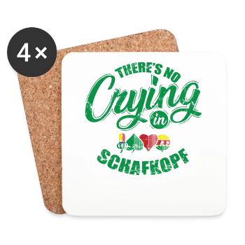 There’s no Crying in Schafkopf Kartenspiel - Untersetzer (4er-Set) - Weiß - Vorne