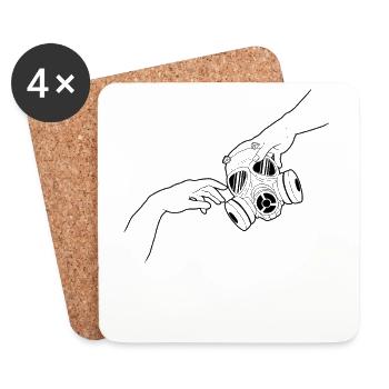 Création esthétique Zombiecore par Adam Mask - Dessous de verre (lot de 4) - blanc - Devant