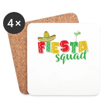 Fiesta Squad Holiday Mexico America - Coasters (set of 4) - white - Front