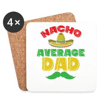 Nacho Average Dad Feiertag Mexiko Amerika - Untersetzer (4er-Set) - Weiß - Vorne