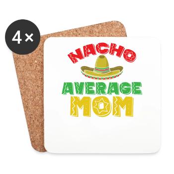Nacho Average Mom Feiertag Mexiko Amerika - Untersetzer (4er-Set) - Weiß - Vorne