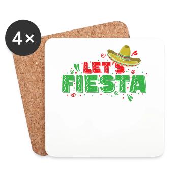 Let's Fiesta Sombrero Holiday Mexico - Coasters (set of 4) - white - Front