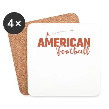 Football américain USA Kick Sport USA - Dessous de verre (lot de 4) - blanc - Devant