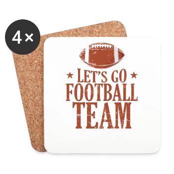 Let's go Football Team Volkssport USA - Untersetzer (4er-Set) - Weiß - Vorne
