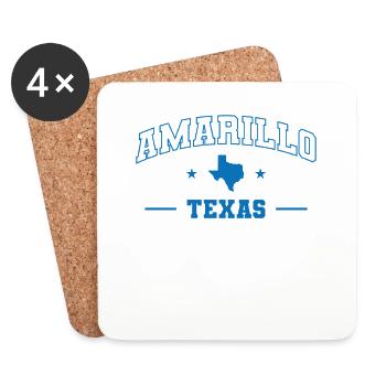 Amarillo Texas State of the USA Americas - Coasters (set of 4) - white - Front