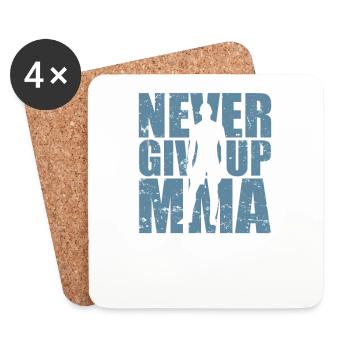 Never Give up in MMA Mixed Martial Arts - Untersetzer (4er-Set) - Weiß - Vorne