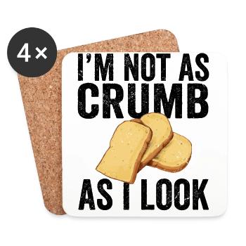 Funny bread baker - Coasters (set of 4) - white - Front