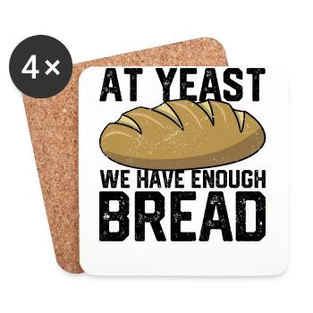 Funny bread baker - Coasters (set of 4) - white - Front