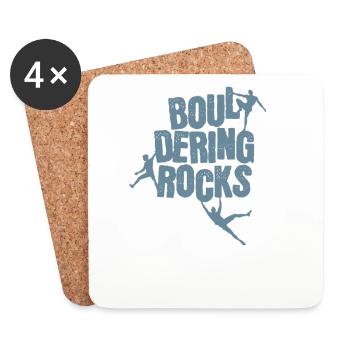 Bouldering Rocks bouldern Klettern Hobby - Untersetzer (4er-Set) - Weiß - Vorne
