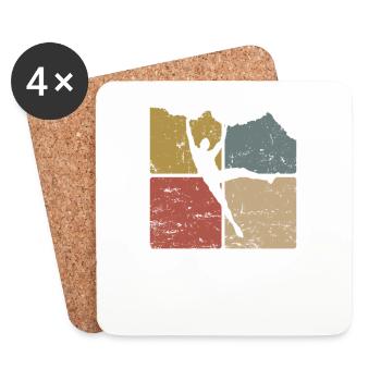 Climbing Bouldering Hobby Fitness Sport - Coasters (set of 4) - white - Front