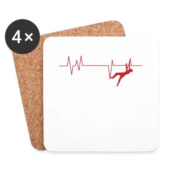 Bouldering at the heartbeat line Climbing - Coasters (set of 4) - white - Front