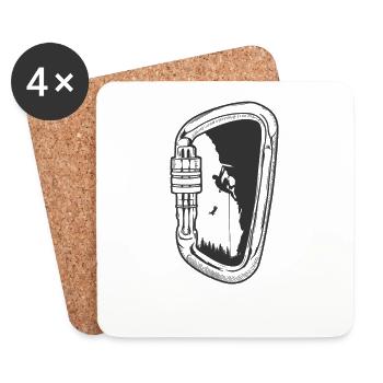 Bouldering Hook Sport Climbing Hobby - Coasters (set of 4) - white - Front