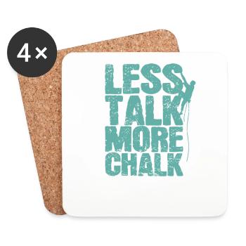 Less Talk More Chalk Climbing Bouldering - Coasters (set of 4) - white - Front