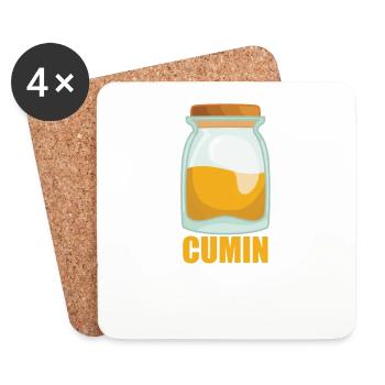 Cumin Spice Taste Food Cooking - Coasters (set of 4) - white - Front