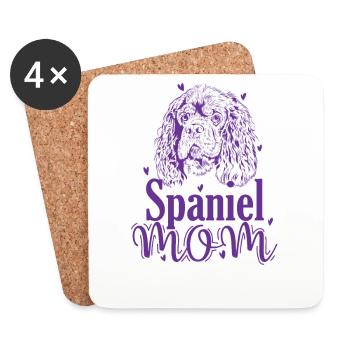Spaniel Mom Dog Cocker Spaniel Pet - Coasters (set of 4) - white - Front