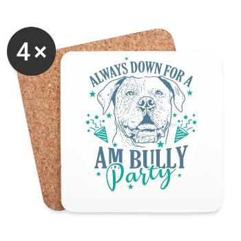 Toujours en panne pour un Bully Party Bulldog AM - Dessous de verre (lot de 4) - blanc - Devant