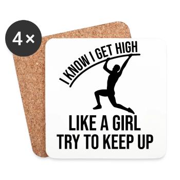 Fun Pole Vault Pole Vault - Coasters (set of 4) - white - Front