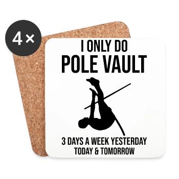 Fun Pole Vault Pole Vault - Coasters (set of 4) - white - Front