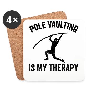Fun Pole Vault Pole Vault - Coasters (set of 4) - white - Front