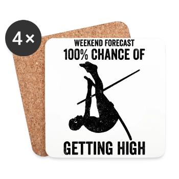 Fun Pole Vault Pole Vault - Coasters (set of 4) - white - Front