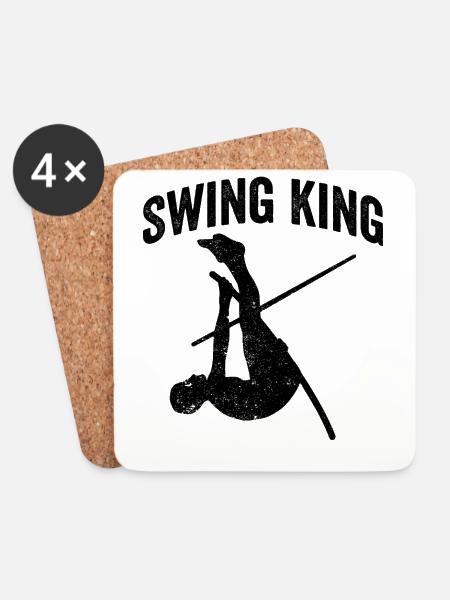 Fun Pole Vault Pole Vault - Coasters (set of 4) - white