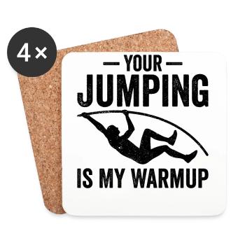 Fun Pole Vault Pole Vault - Coasters (set of 4) - white - Front