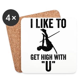 Fun Pole Vault Pole Vault - Coasters (set of 4) - white - Front