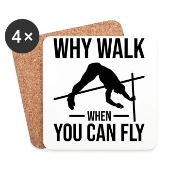 Fun Pole Vault Pole Vault - Coasters (set of 4) - white - Front