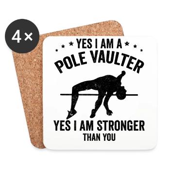 Pole vault - Coasters (set of 4) - white - Front