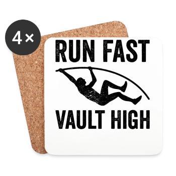 Fun Pole Vault Pole Vault - Coasters (set of 4) - white - Front