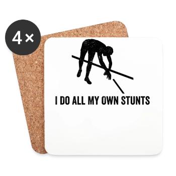 Fun Pole Vault Pole Vault - Coasters (set of 4) - white - Front